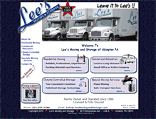 Tablet Screenshot of leesmovingandstorage.com
